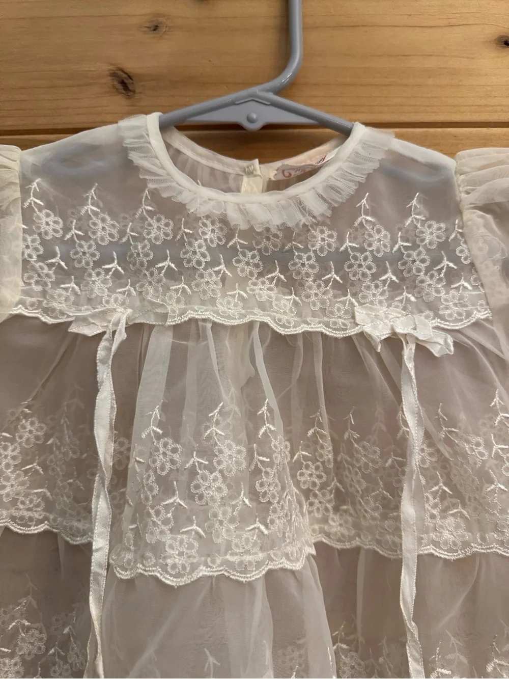 Vintage Carol Joy Baby Girl Dress Bundle White Lace Christening Baptism Coquette